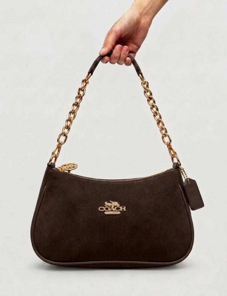 Coach Acı Kahve Süet Teri Shoulder Bag