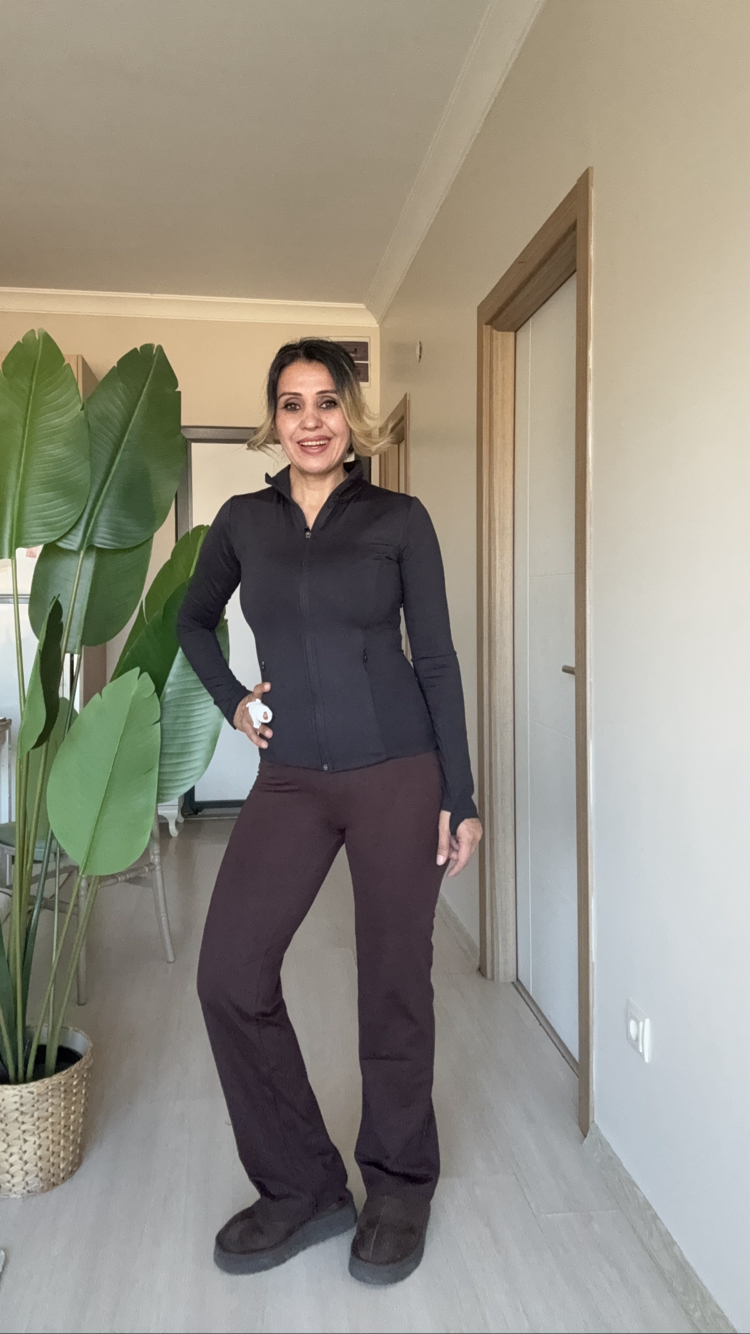 Oysho Slim fitt Fermuarlı Siyah
