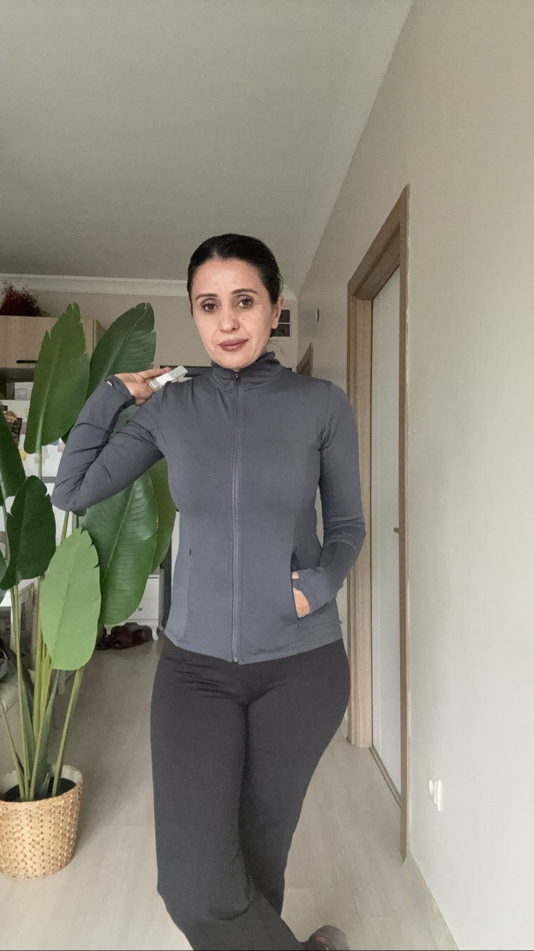 Oysho Slim Fitt Fermuarlı Gri 