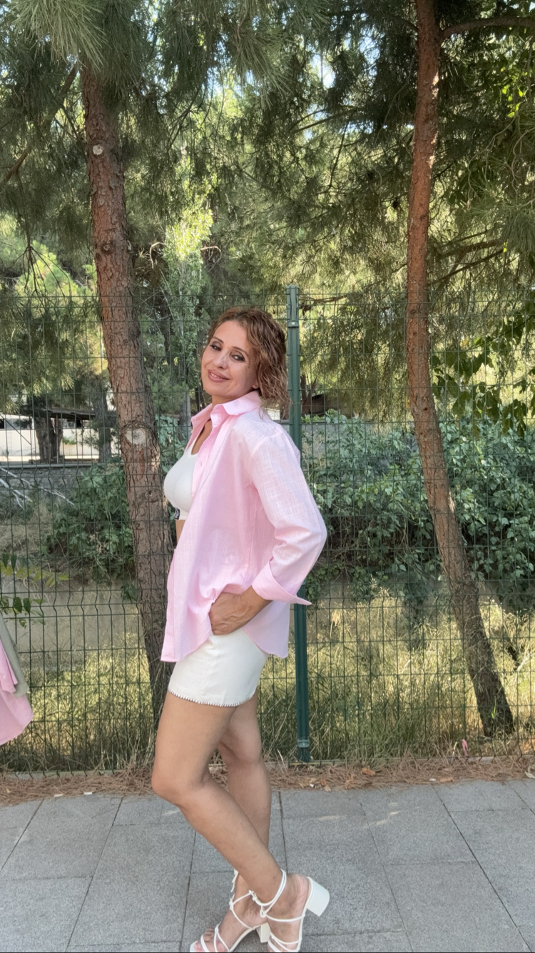 Lacoste Cotton Gömlek Açık Pembe 