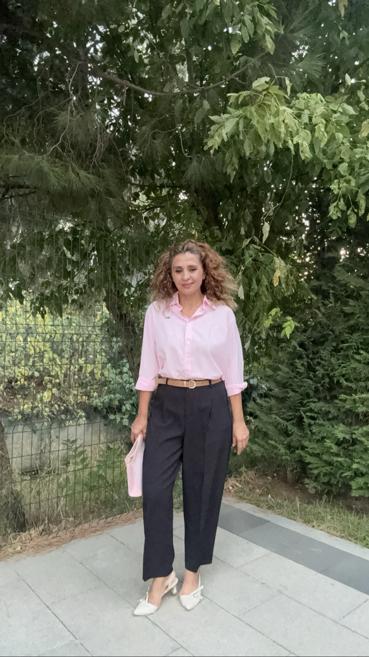 Kemerli Havuç Pantolon Siyah