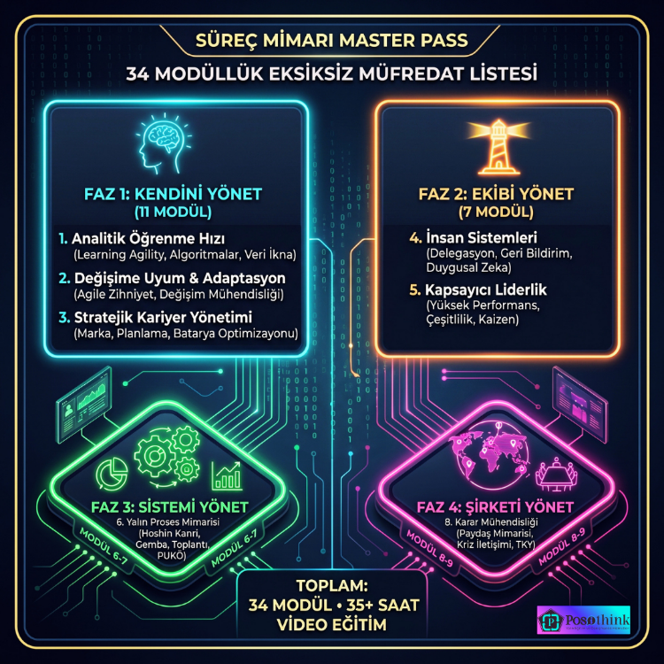 Süreç Mimarı Kampı: Master Pass (34 Modül • 38+ Saat)
