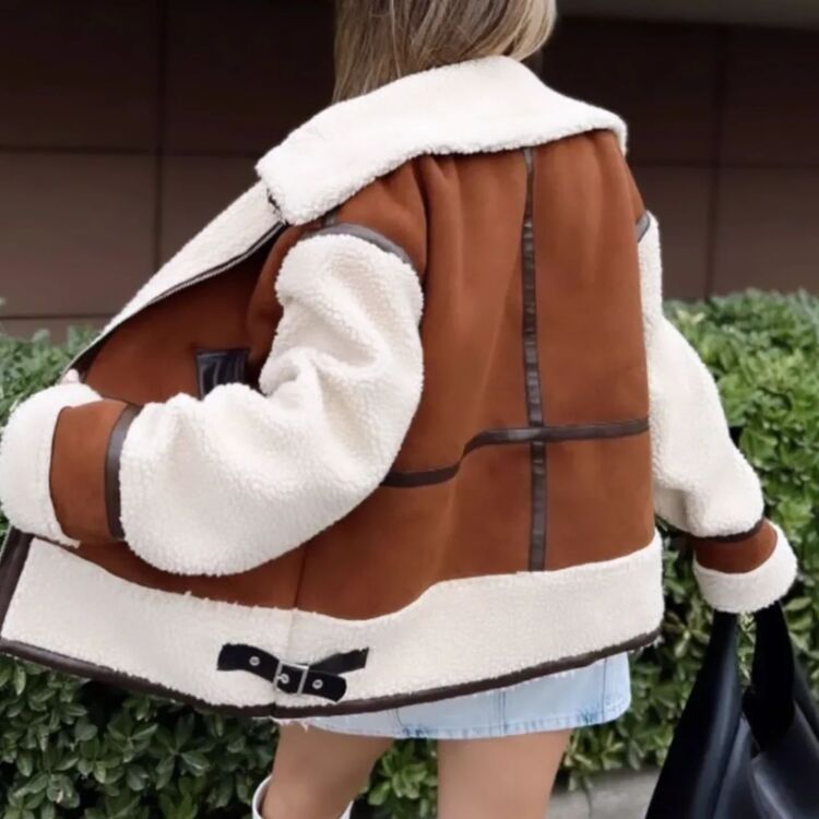 shearling kürklü mont