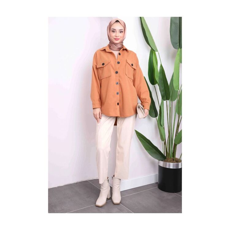 TARÇIN YAKA CEPLİ KASE GÖMLEK