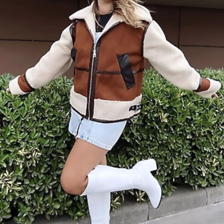shearling kürklü mont
