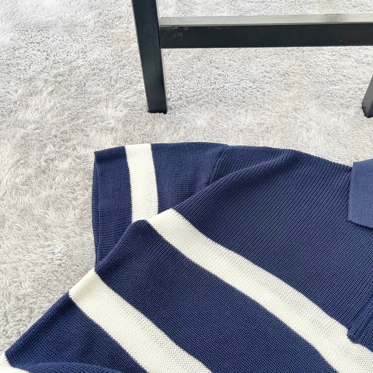 Zara Yarım Fermuarlı Triko Polo Yaka T-Shirt | Lacivert