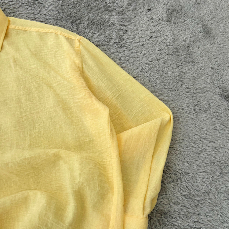 Zara Oversize Pera Keten Gömlek 
