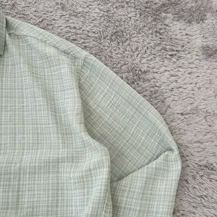 Zara Ekoseli Yazlık Keten Oversize Gömlek 