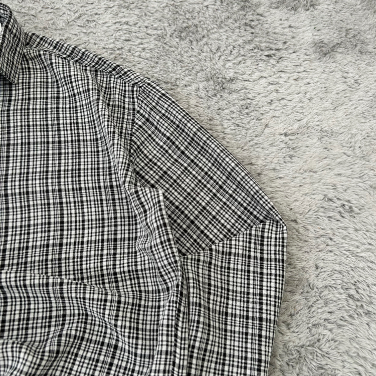 Zara Ekoseli Yazlık Keten Oversize Gömlek 