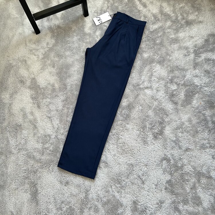 Zara Baggy Fit Kumaş Pantolon | Lacivert