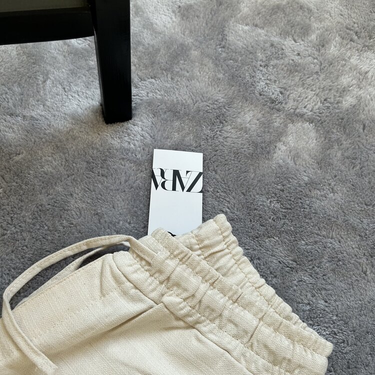 Zara Keten Şort | Krem