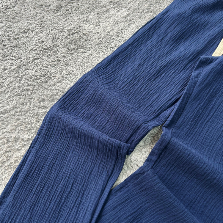 Zara Müslin Keten Baggy Pantolon | Lacivert