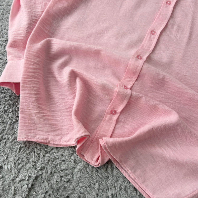 Zara Oversize Pera Keten Gömlek