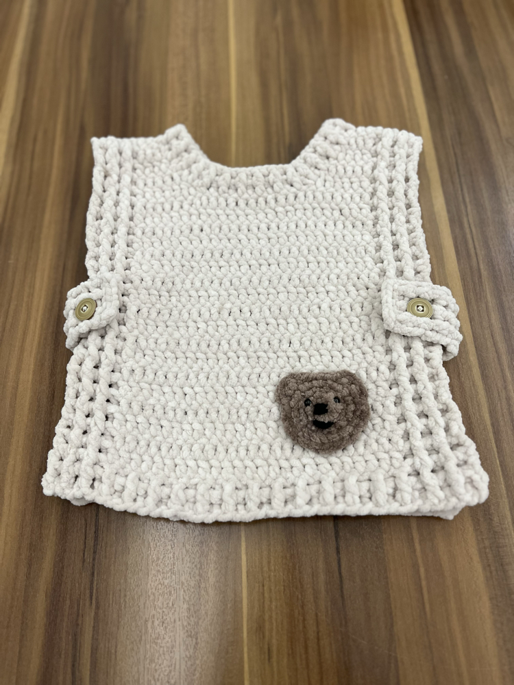 Krem rengi bebek yeleği