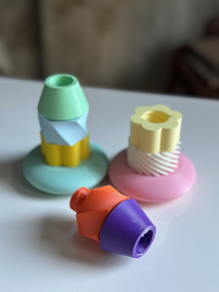 Pastel Şamdan (2 adet)