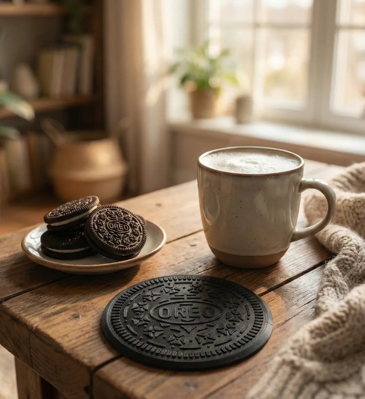 Oreo Bisküvi Görünümlü Bardak Altlığı