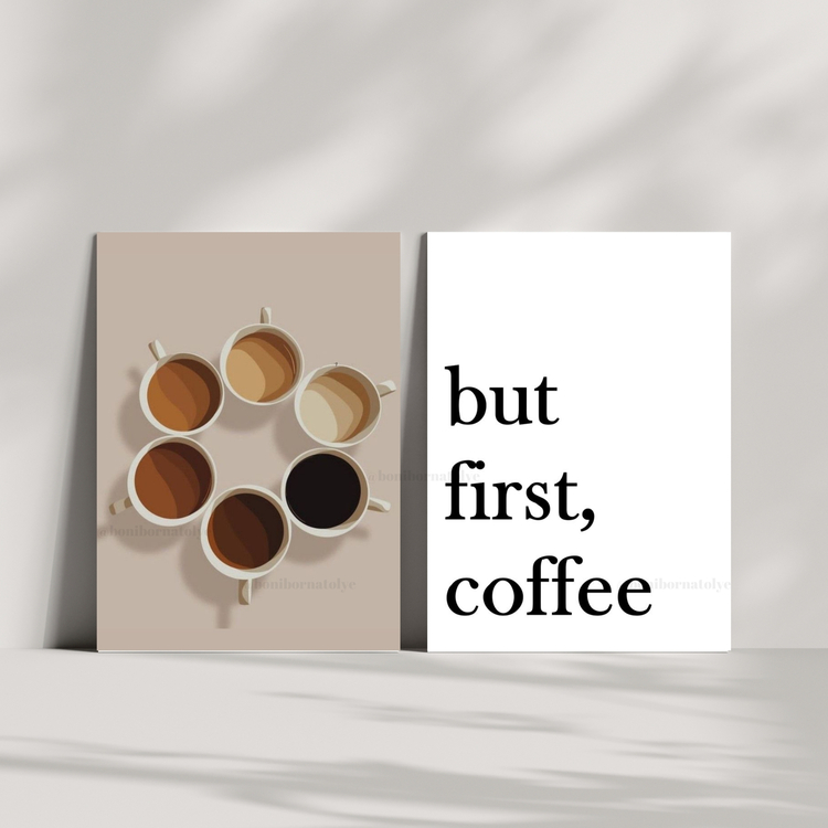 2'li POSTER BASKI 21x29,7cm A4  Kitchen Mutfak Baskı Tasarım