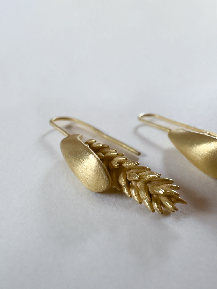 Spike Gümüş Küpe ~ Gold
