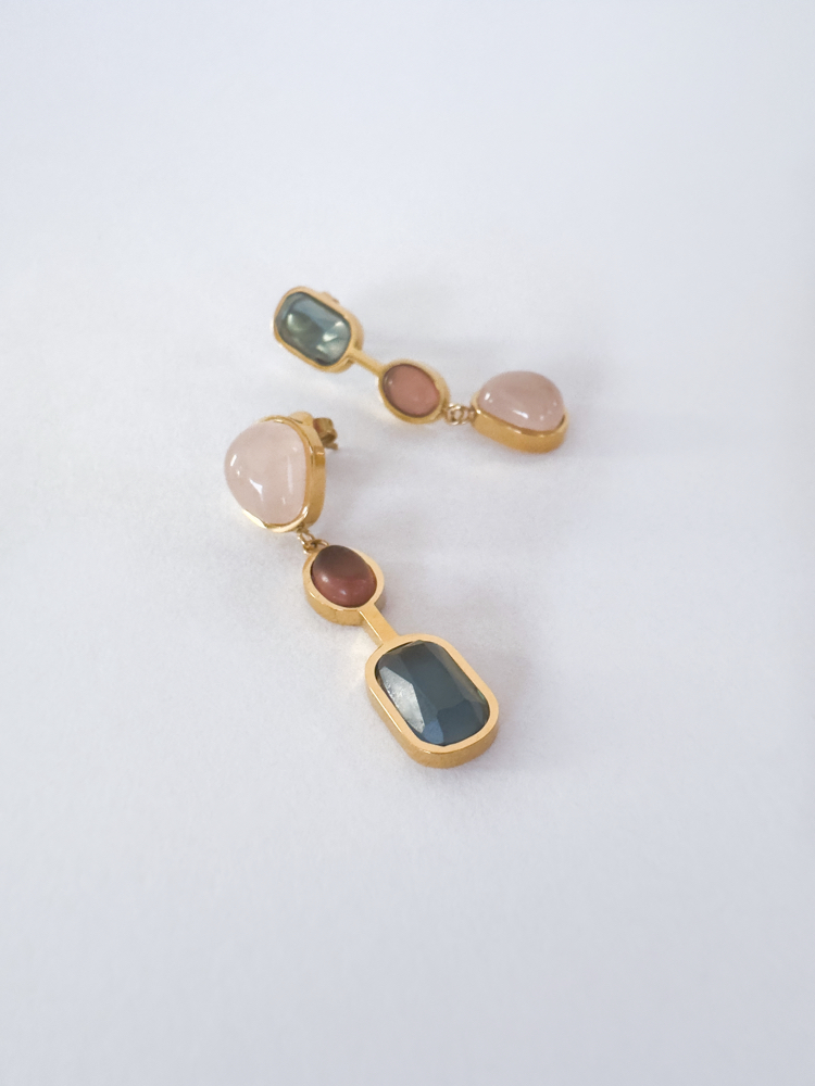 Tatlong Bato Küpe ~ Gold
