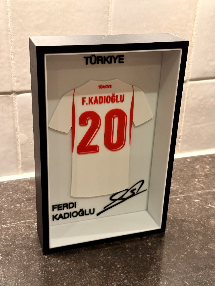 Ferdi Kadıoğlu Türkiye Milli Takım Özel Tasarım 3 Boyutlu (3D) Premium Çerçeve Forma