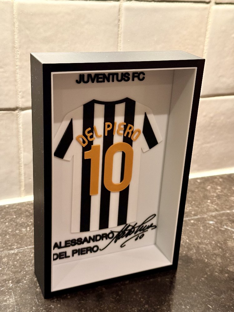 Alessandro Del Piero Juventus FC Özel Tasarım 3 Boyutlu (3D) Premium Çerçeve Forma