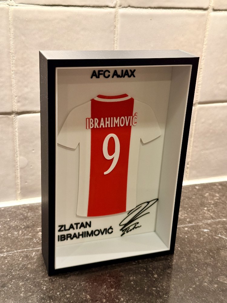 Zlatan Ibrahimović AFC Ajax Özel Tasarım 3 Boyutlu (3D) Premium Çerçeve Forma