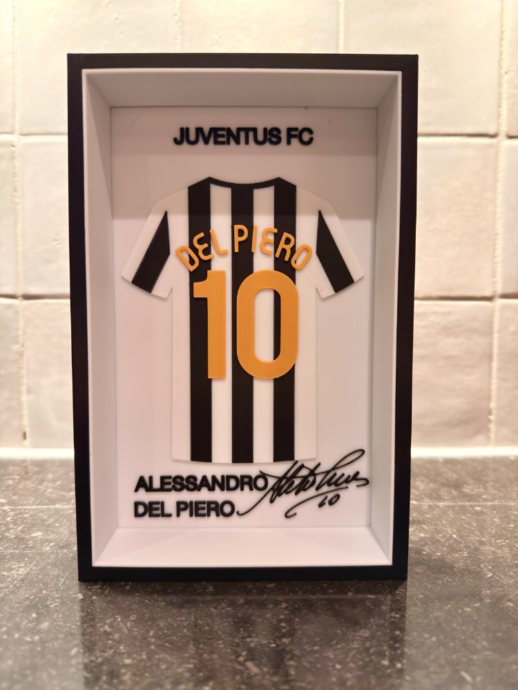 Alessandro Del Piero Juventus FC Özel Tasarım 3 Boyutlu (3D) Premium Çerçeve Forma