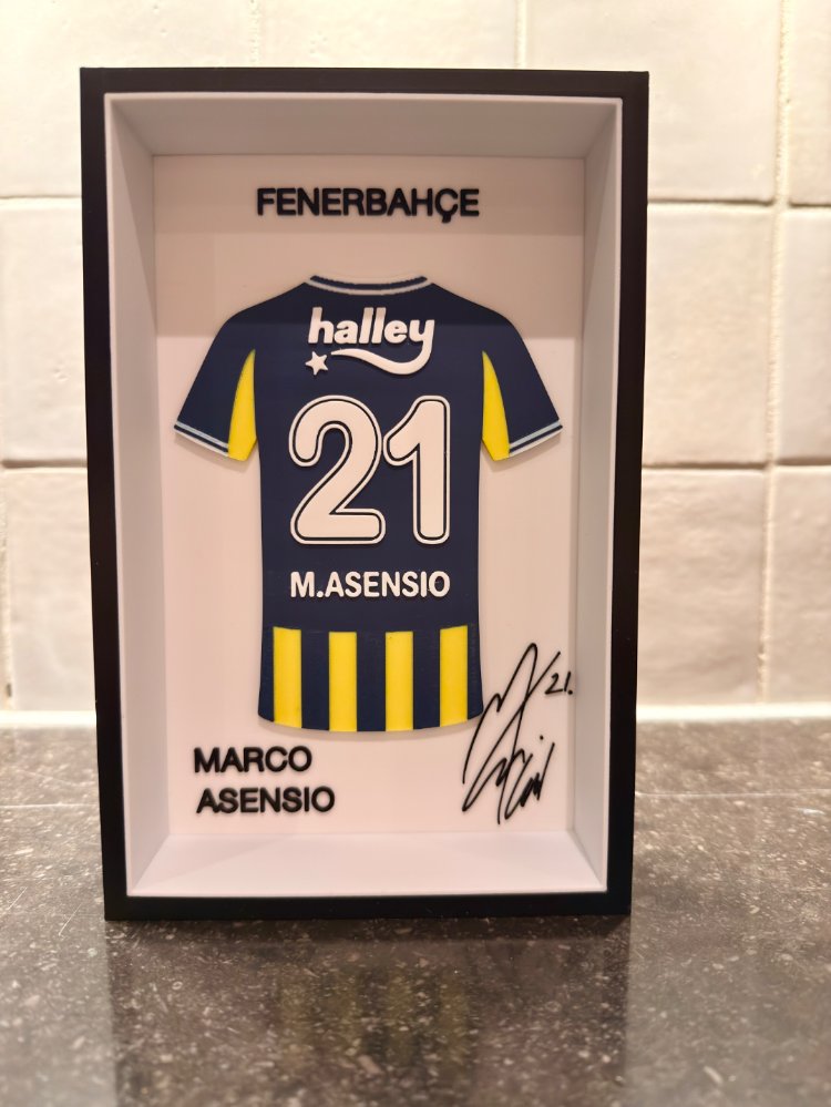 Marco Asensio Fenerbahçe Özel Tasarım 3 Boyutlu (3D) Premium Çerçeve Forma