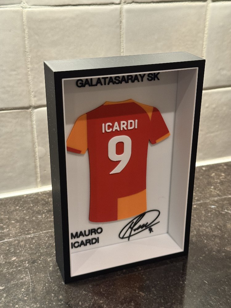 Mauro Icardi Galatasaray SK Özel Tasarım 3 Boyutlu (3D) Premium Çerçeve Forma