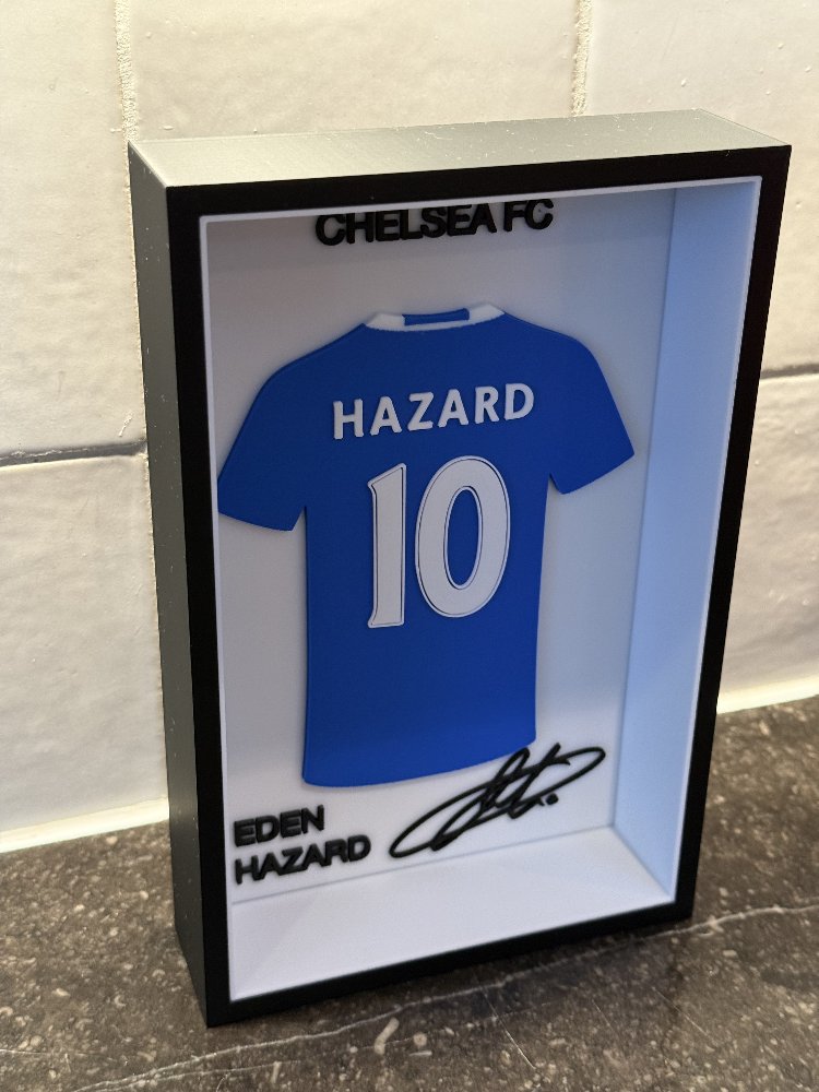 Eden Hazard Chelsea FC Özel Tasarım 3 Boyutlu (3D) Premium Çerçeve Forma