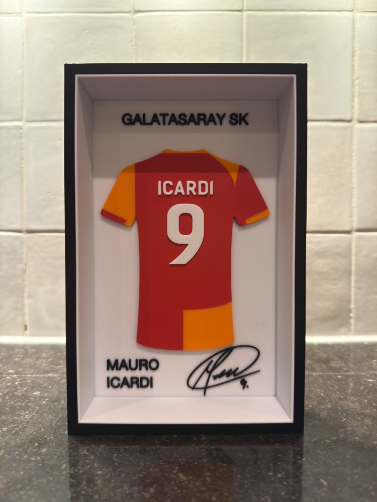 Mauro Icardi Galatasaray SK Özel Tasarım 3 Boyutlu (3D) Premium Çerçeve Forma