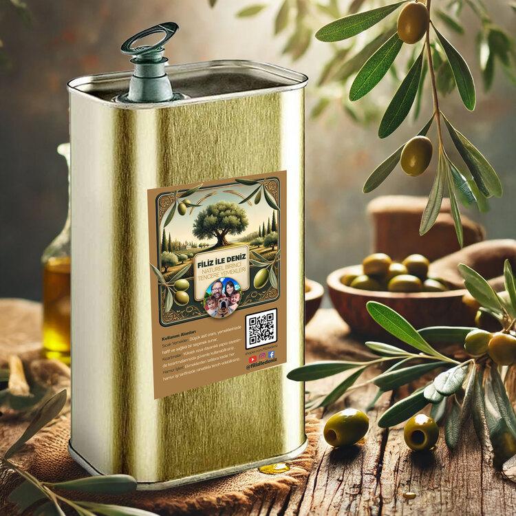 5LT Teneke Naturel Birinci Zeytinyağı (Salçalı, Yemekler, Tatlılar ve Kızartmalar İçin)