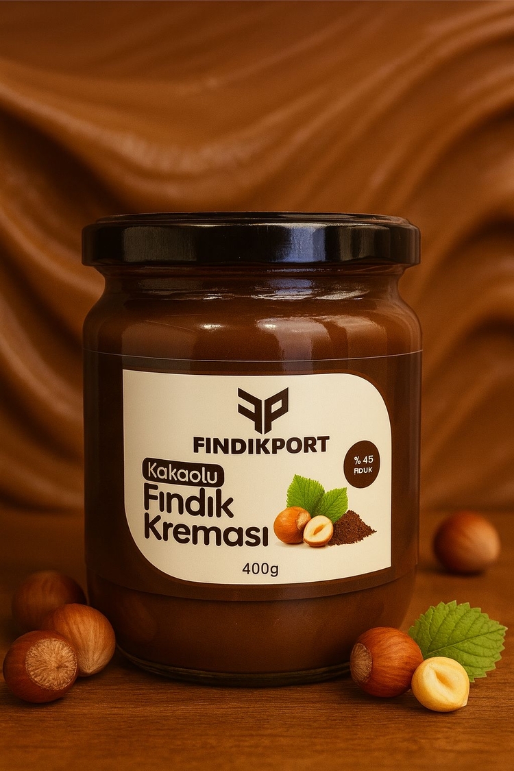  FINDIKPORT Kakaolu Fındık Kreması – %45 Fındık (400 g)