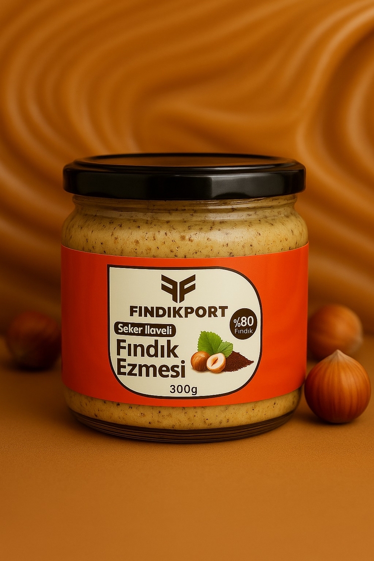  FINDIKPORT Doğal Fındık Ezmesi – %80 Fındık (300 g)