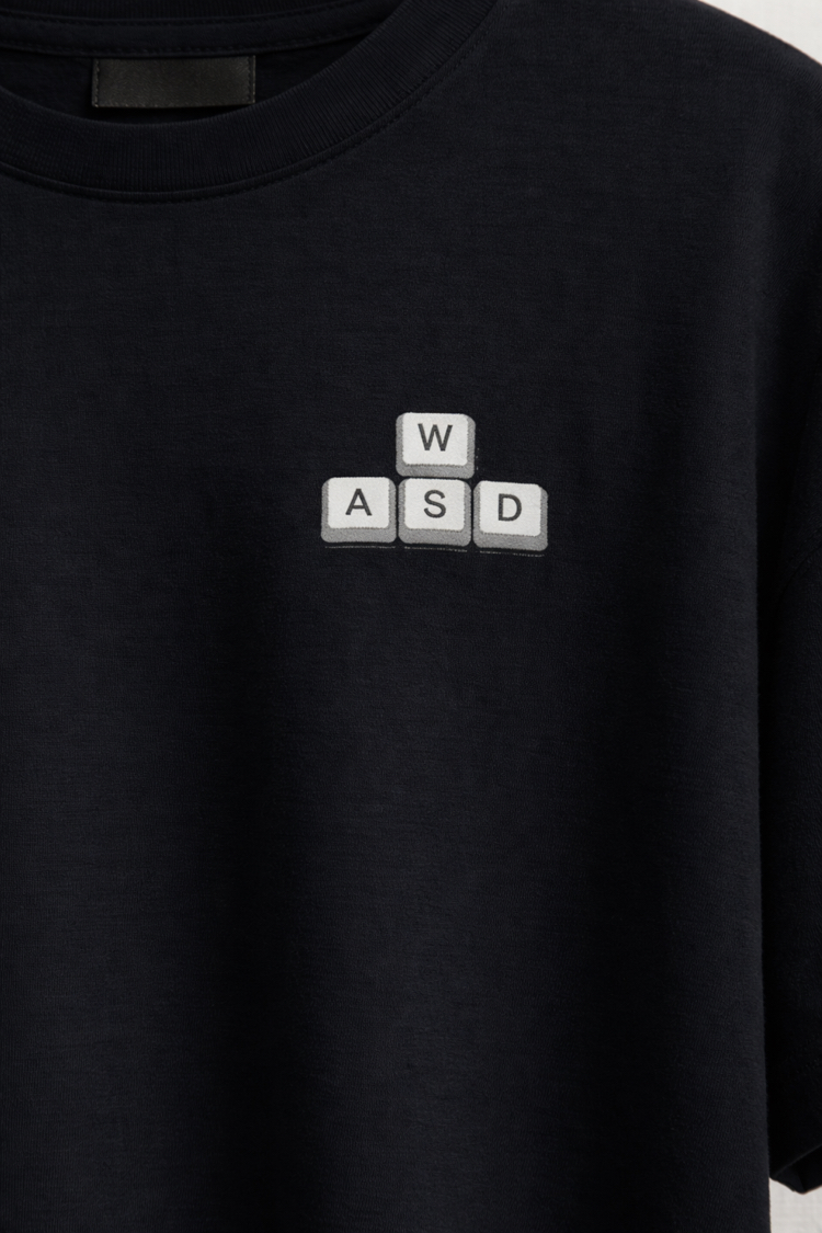 Gamer Tasarım Tişört (WASD)