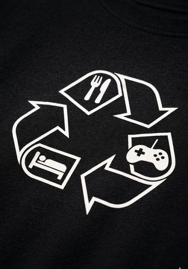 Gamer Tasarım Tişört (Eat, Game, Sleep)