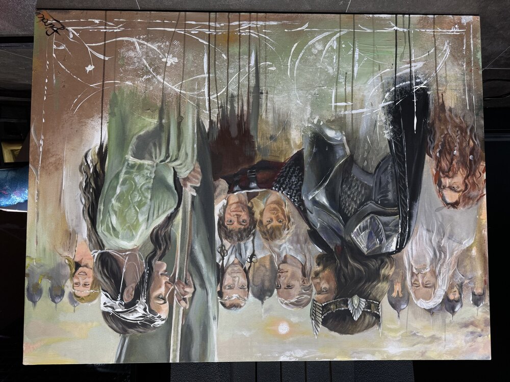 The lord of the rings wedding scene 130.100 acrylic canvas
