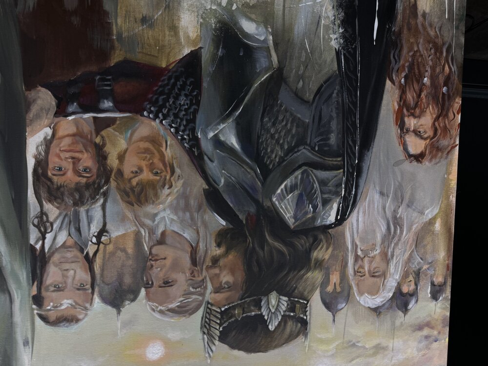 The lord of the rings wedding scene 130.100 acrylic canvas