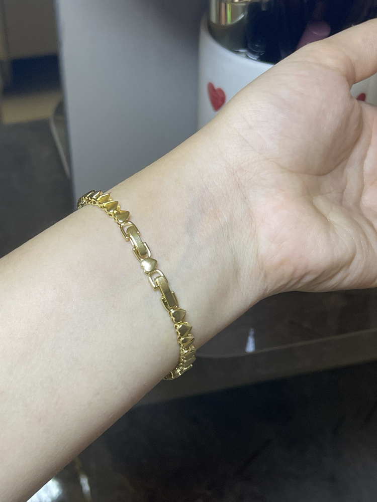 LUXURY Jeweiry 14K Bileklik kalp detaylı