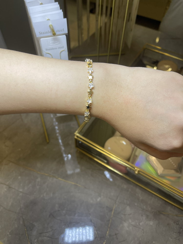 LUXURY Jeweiry 14K yıldız bileklik