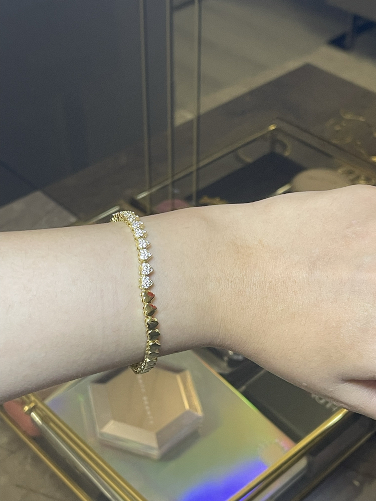 LUXURY Jeweiry 14K Bileklik kalp detaylı
