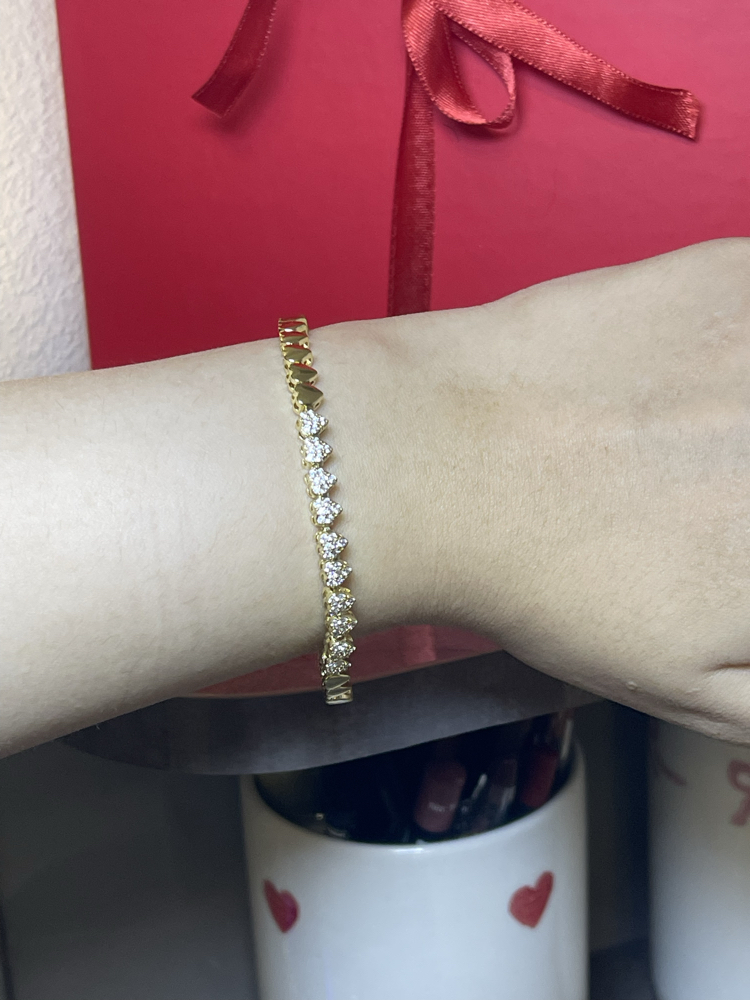 LUXURY Jeweiry 14K Bileklik kalp detaylı