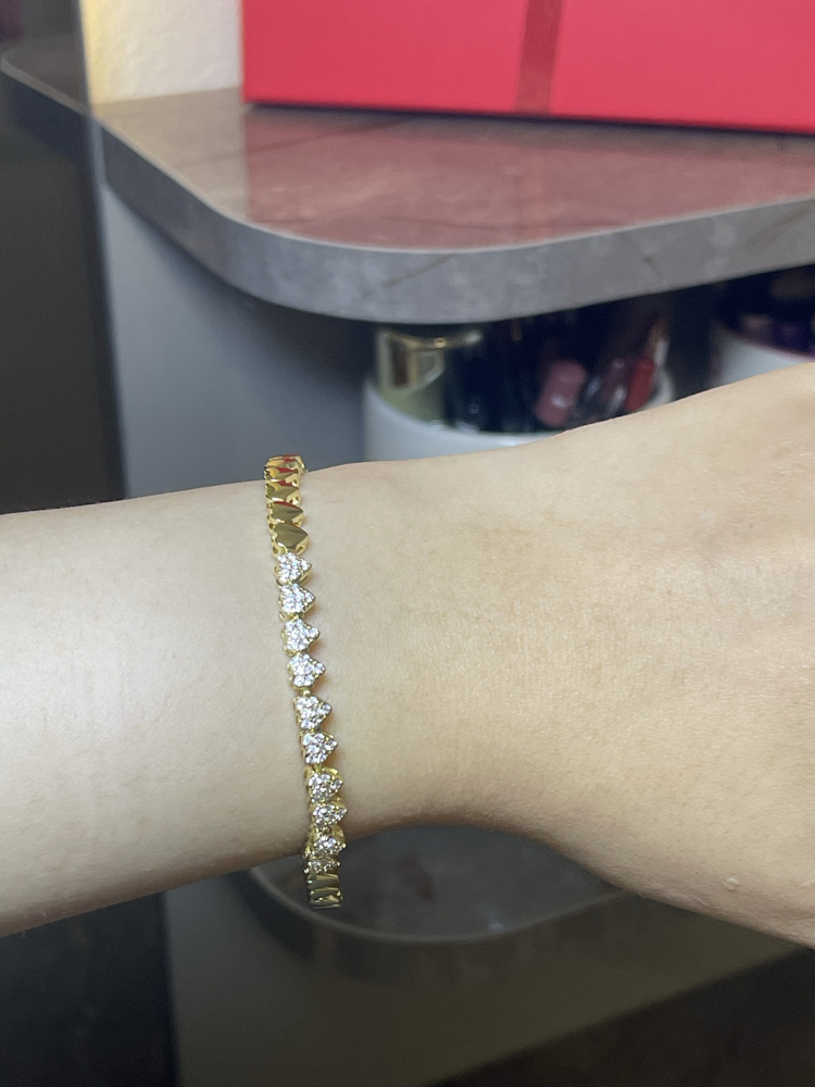 LUXURY Jeweiry 14K Bileklik kalp detaylı