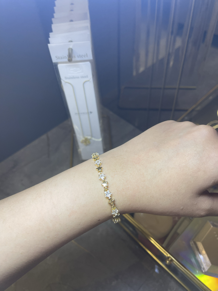 LUXURY Jeweiry 14K yıldız bileklik