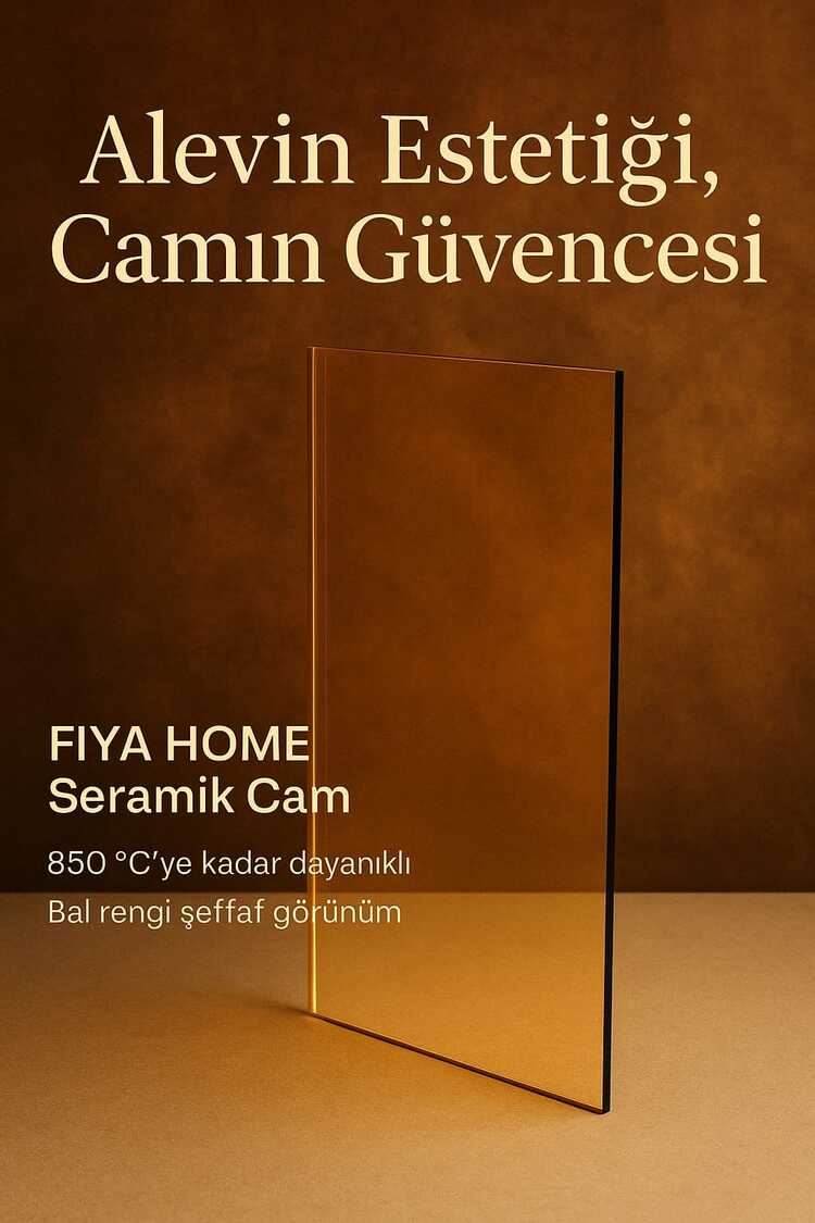 50 x 50 Seramik Şömine/Soba/Kuzine Camı