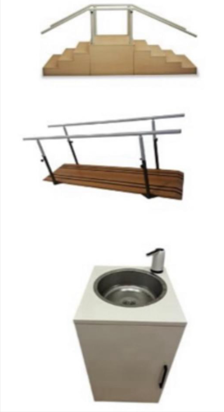 Paralel bar + merdiven + seyyar lavabo
