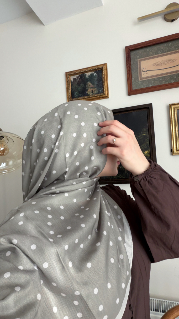 Pure Polka Çağla Yeşili Puantiye Şal 