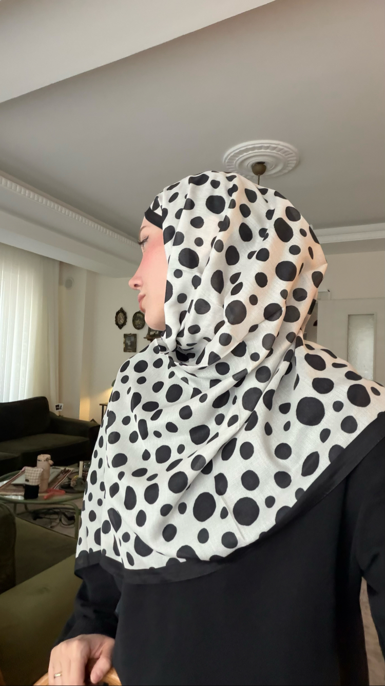 Zebra Puantiye Şal