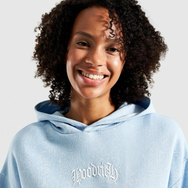 HR ZICZAC LIGHT BLUE ŞARDONSUZ HOODIE