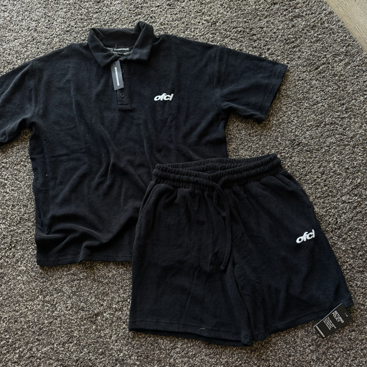 BOHOO ERKEK TOWEL TSHIRT OVERSIZED